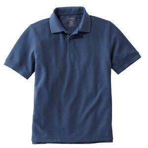 L. L. Bean XXL Men's Premium Polo Short-Sleeve Blue 100% Cotton Casual Leisure